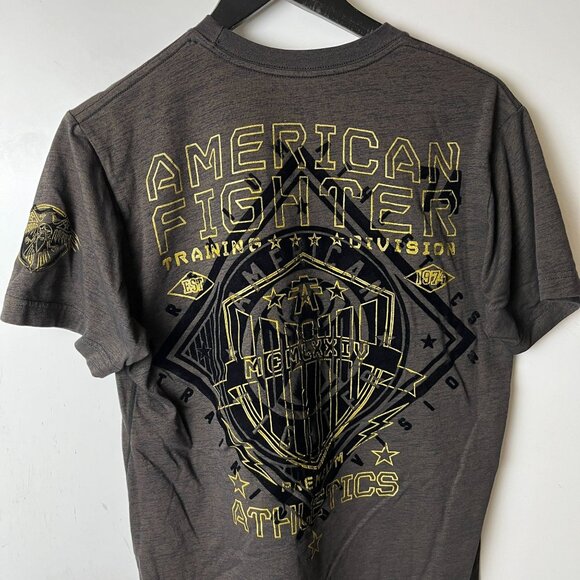 American Fighter T Shirt Small S Gray Graphic Tee - Picture 9 of 16